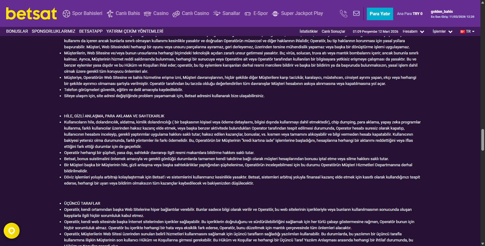 Betsat Canlı Casino Baccarat Oyna